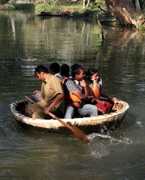 Coracle boat in dandeli